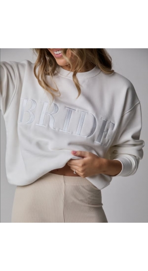 Sweatshirt hvid farve  Sweatshirt hvid farve